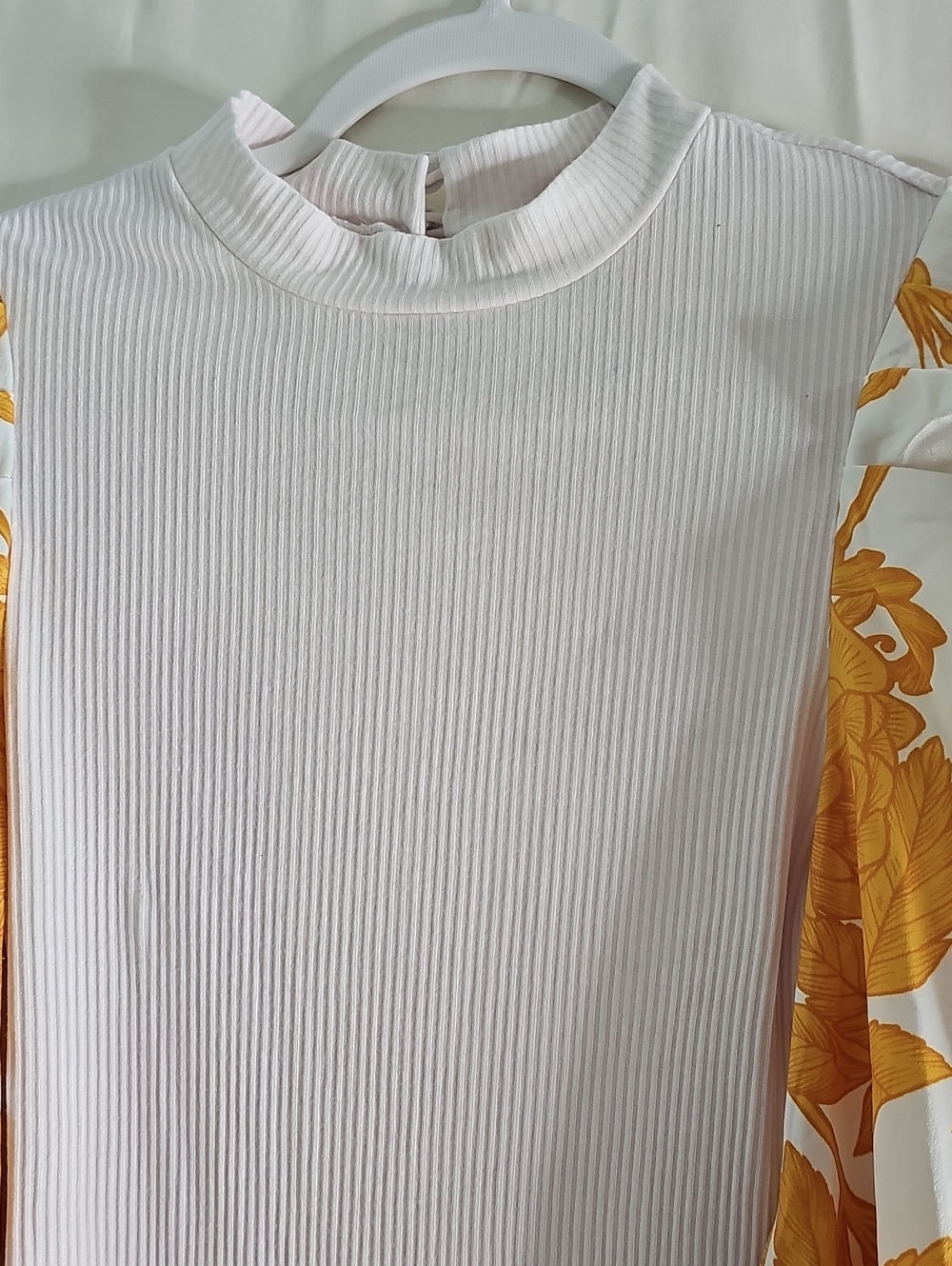 Flying Tomato Cream Ribbed Bodysuit - Picture 2 of 7